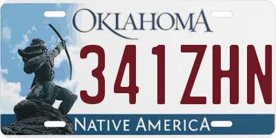 OK license plate 341ZHN