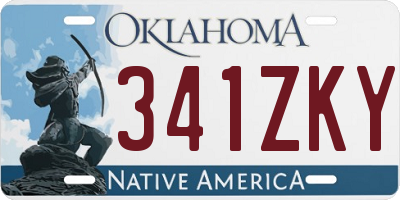 OK license plate 341ZKY