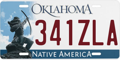 OK license plate 341ZLA