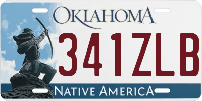OK license plate 341ZLB