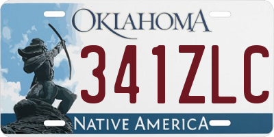 OK license plate 341ZLC