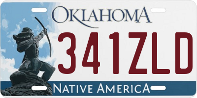 OK license plate 341ZLD