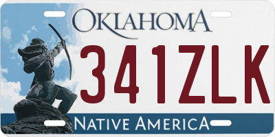 OK license plate 341ZLK