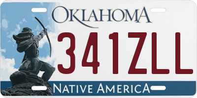 OK license plate 341ZLL
