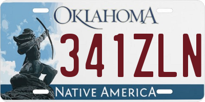 OK license plate 341ZLN