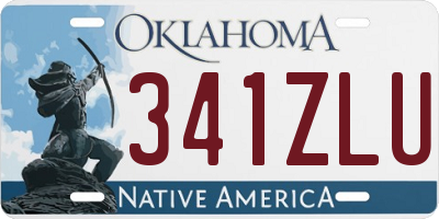 OK license plate 341ZLU