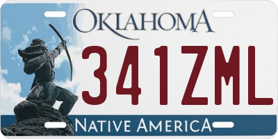 OK license plate 341ZML