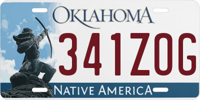 OK license plate 341ZOG