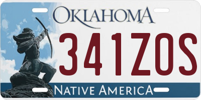 OK license plate 341ZOS