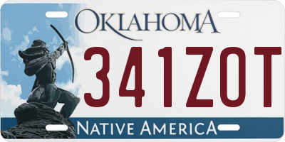 OK license plate 341ZOT