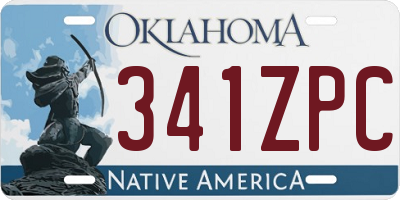 OK license plate 341ZPC