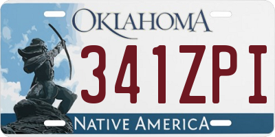 OK license plate 341ZPI