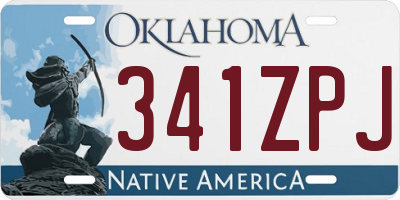OK license plate 341ZPJ