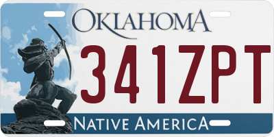 OK license plate 341ZPT