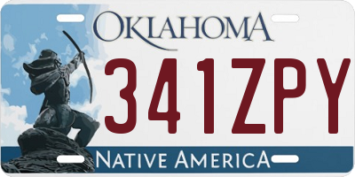OK license plate 341ZPY