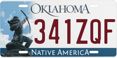 OK license plate 341ZQF
