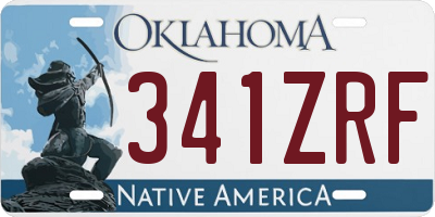 OK license plate 341ZRF