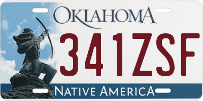 OK license plate 341ZSF