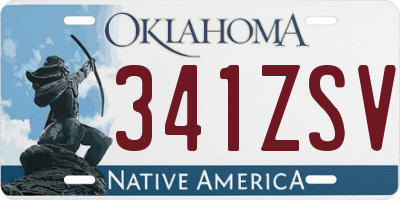 OK license plate 341ZSV