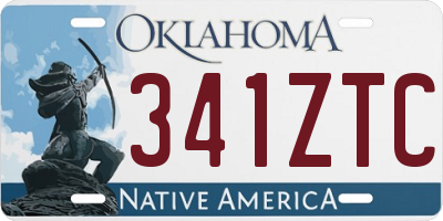 OK license plate 341ZTC