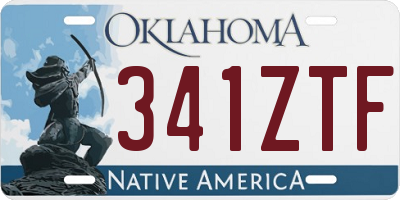 OK license plate 341ZTF