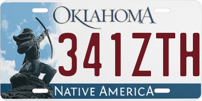 OK license plate 341ZTH