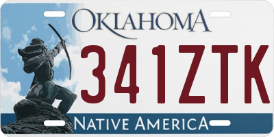 OK license plate 341ZTK