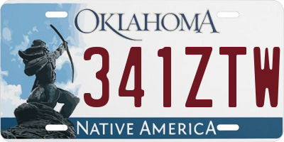 OK license plate 341ZTW