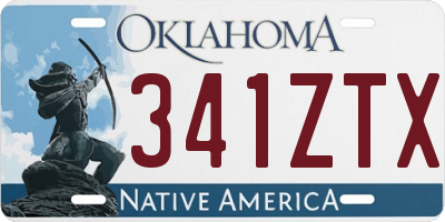 OK license plate 341ZTX