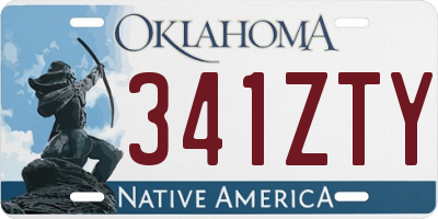 OK license plate 341ZTY