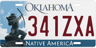 OK license plate 341ZXA