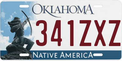 OK license plate 341ZXZ