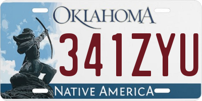 OK license plate 341ZYU