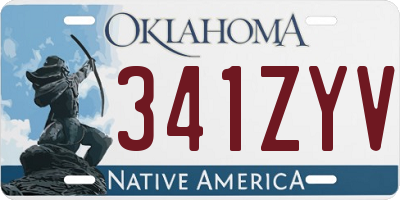 OK license plate 341ZYV