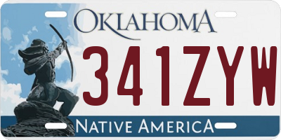 OK license plate 341ZYW