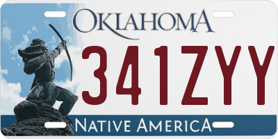 OK license plate 341ZYY