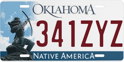 OK license plate 341ZYZ