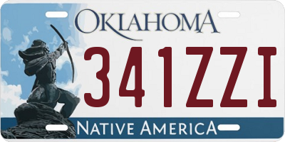 OK license plate 341ZZI