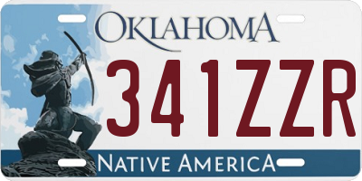 OK license plate 341ZZR
