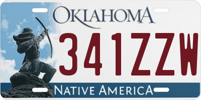 OK license plate 341ZZW