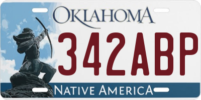 OK license plate 342ABP