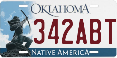 OK license plate 342ABT
