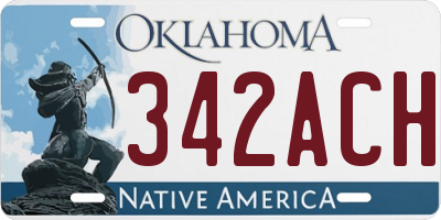 OK license plate 342ACH