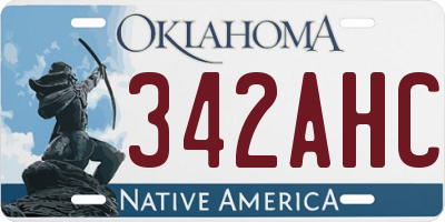 OK license plate 342AHC