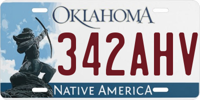 OK license plate 342AHV