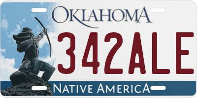 OK license plate 342ALE