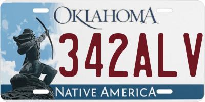 OK license plate 342ALV