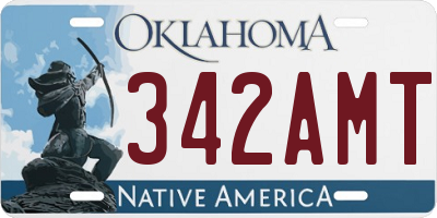 OK license plate 342AMT