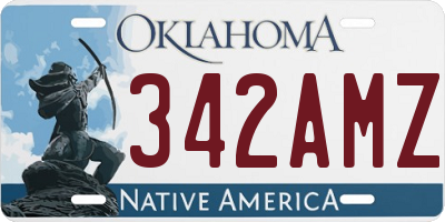OK license plate 342AMZ