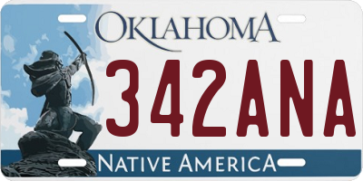 OK license plate 342ANA